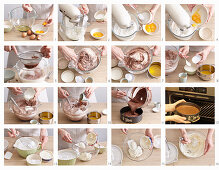 Baking Easter cake with chocolate eggs -step by step