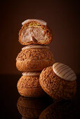 Choux pastry with hazelnut cream (France)