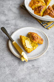 Butternut squash cheese scones with gruyere and parmesan cheese