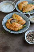 Samosas with a meat filling