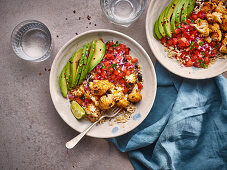 Cauliflower burrito bowls