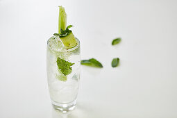 Mojito with mint, cucumber and celery