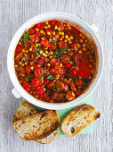 Chorizo and chickpea stew