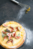 Cheesecake with fresh figs
