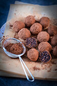 Bliss Balls in cocoa powder coating