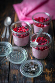 Berry mousse in glasses