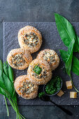 Wild garlic rolls