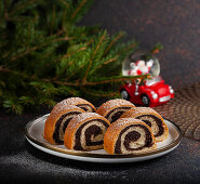 Poppy seed roulade for Christmas