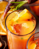 Smoothie with orange, carrot and ginger