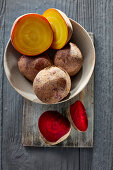 Beetroot and yellow beetroot