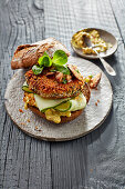 Shiitake burger with courgette