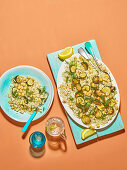 Chickpea and courgette pilaf