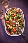 Roasted aubergine salad