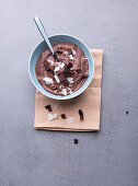 Vegan chocolate coconut pudding