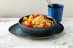 Vegan linguine with a tomato-and-gin sauce