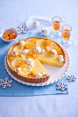 Lemon tart with brandy