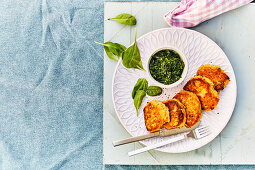 Feta patties with spinach