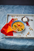 Lentil curry with cashew nuts