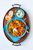 Spicy vegetable and chickpea curry