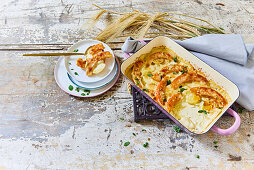 Pumpkin and potato gratin