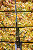 Lachs-Zucchini-Kuchen vom Blech