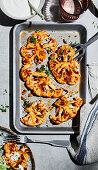 Cauliflower steaks from the oven