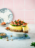 Ricotta cheesecake with figs