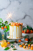 Festive mandarin cake
