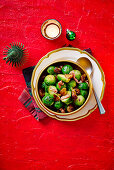 Brussels sprouts with chestnuts and bacon