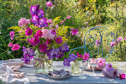 Bouquet of Gladiolus, phlox, and roses