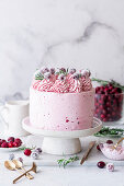 Cranberry-Cremetorte