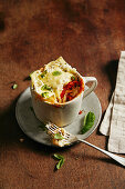 Vegetarische Tassen-Lasagne