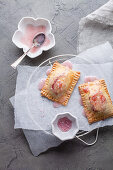 Pop tarts wit strawberry rhubarb filling