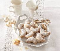 Hazelnut vanilla crescents