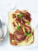 Pork with fig and sage sauce