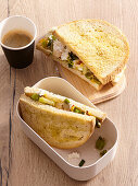 Sandwich with buttered leeks