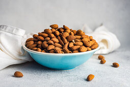 Almonds in a ceramic bowl