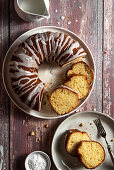 Bundt cake with icing