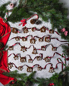Advent calendar made from carob biscuits
