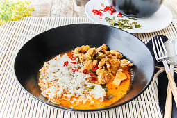 Chicken Thai curry with rice