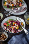 Salad with beets, feta and oranges