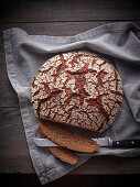 Bread made with mixed wheat and rye flour