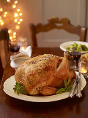 Roasted turkey with oranges and tarragon