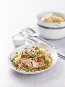 Chicken ginger pilaf with edamame