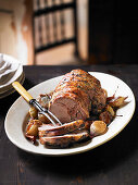 Slow roasted lamb