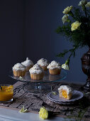Cupcakes with lemon curd and buttercream