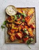 Fiery baked root vegetables