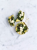 Frittata with kale and lemon