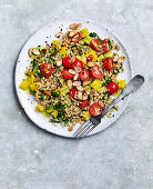Red lentil and herb tabbouleh