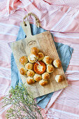 Baked camembert with plucked bread